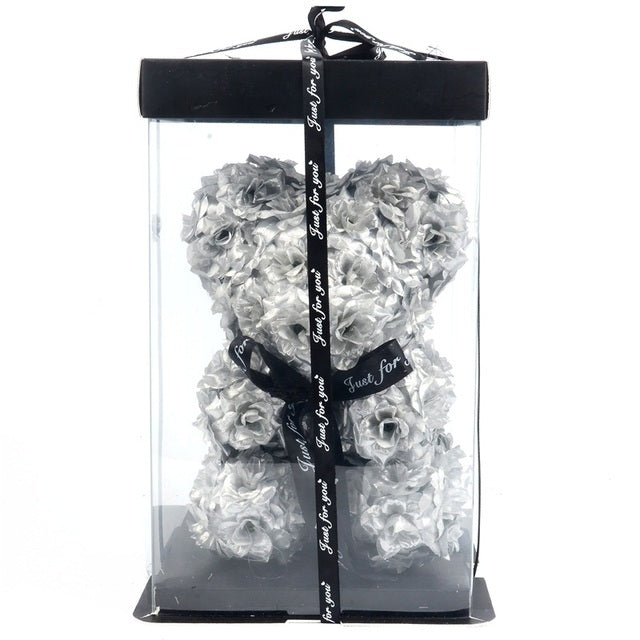 Silver Gold Flower Bear