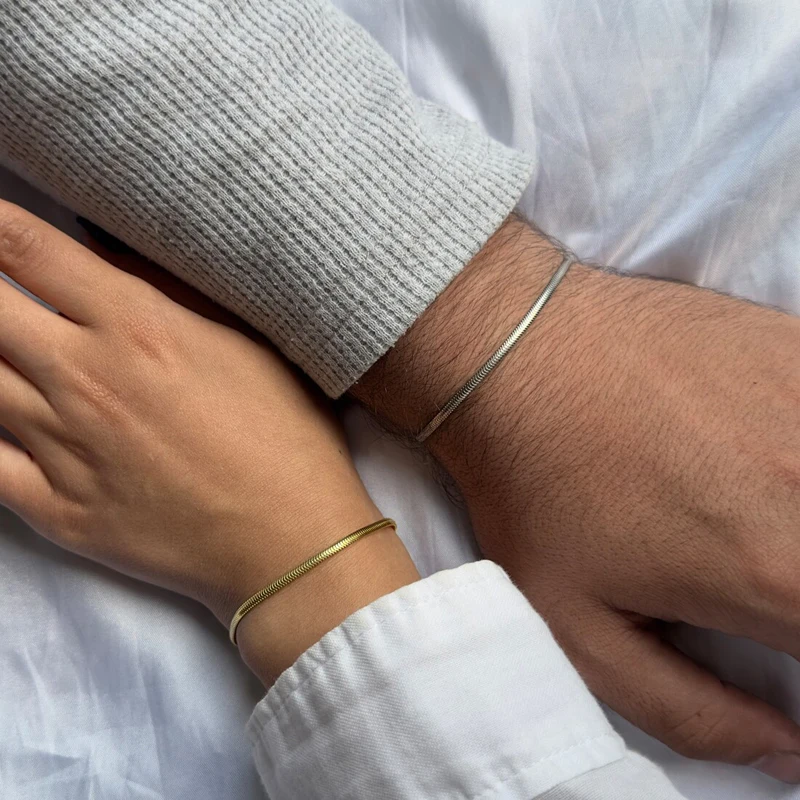 Snake Chain Bracelet for Couples