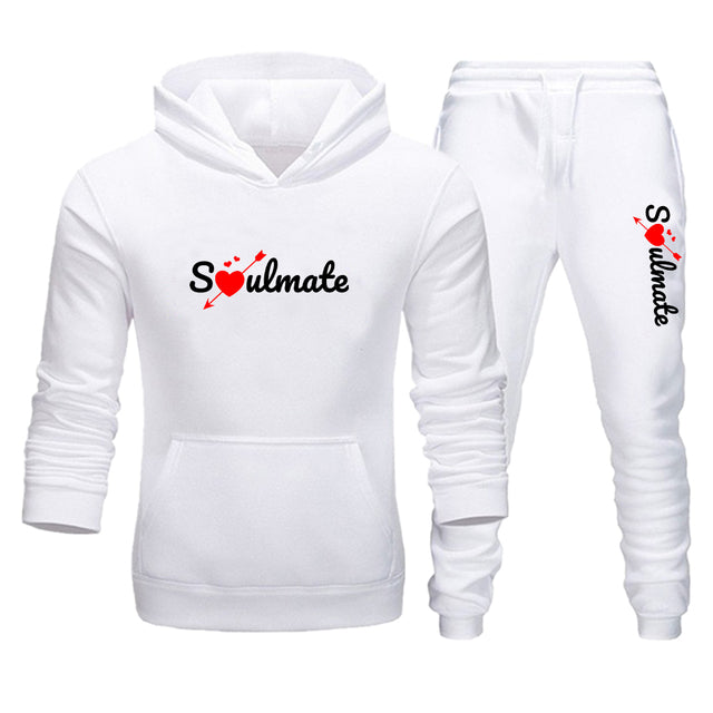 Soulmate matching couple tracksuits