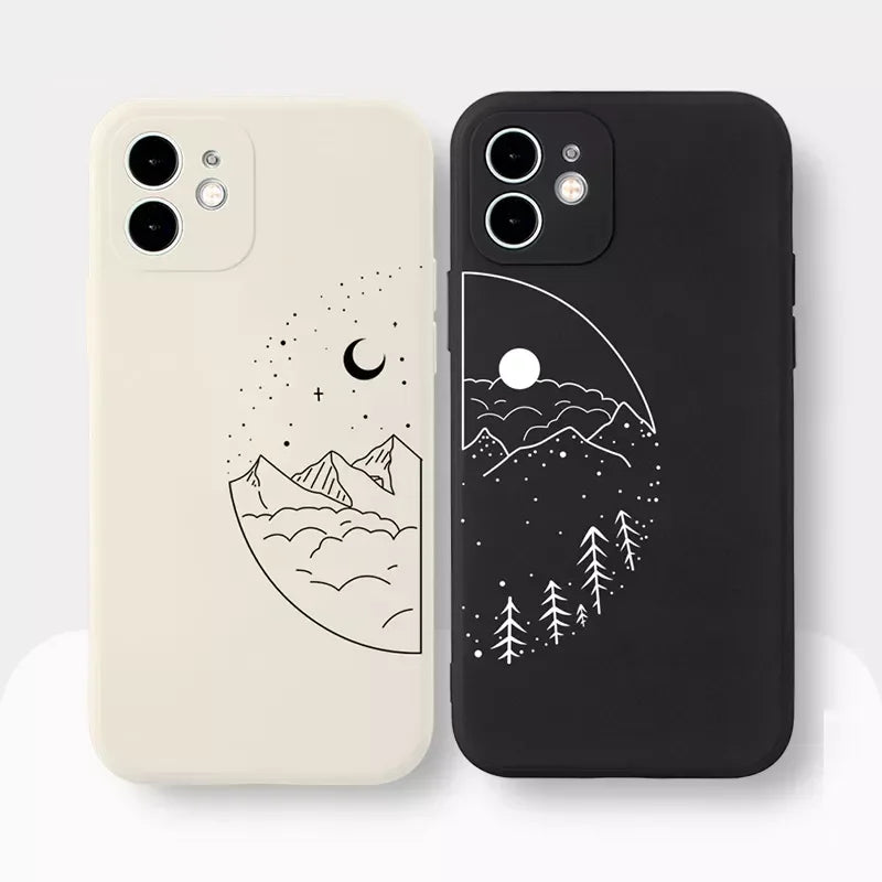 Sun and Moon Couple Phone Case