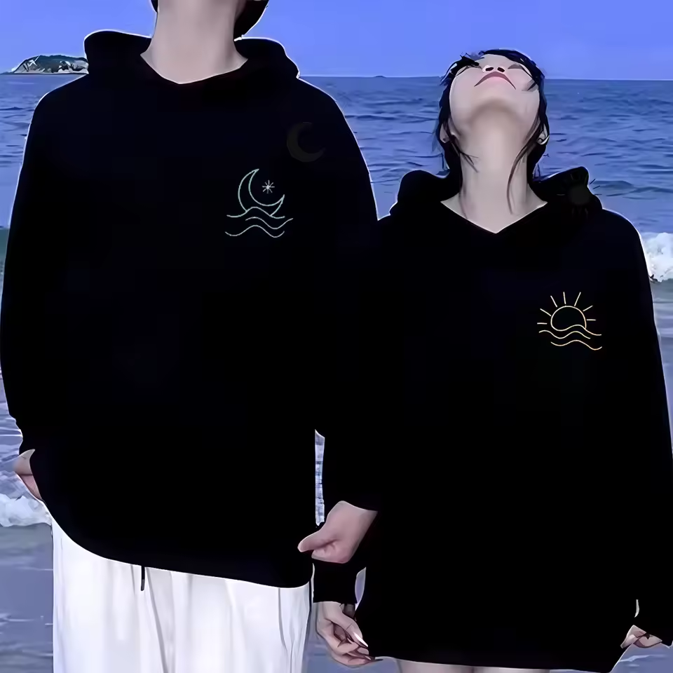 Sun and Moon Matching Hoodies