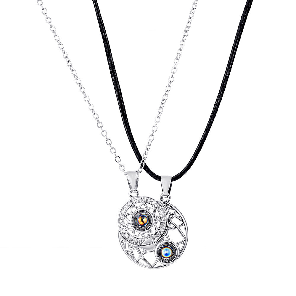 Sun and Moon Matching Necklaces
