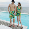 Tropical matching swimwear for couples