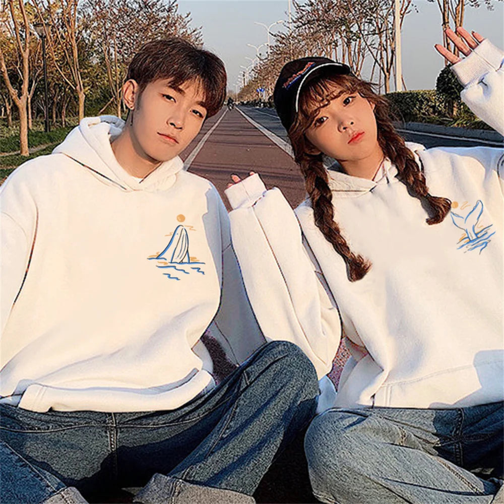 Whale Matching hoodies for Couples