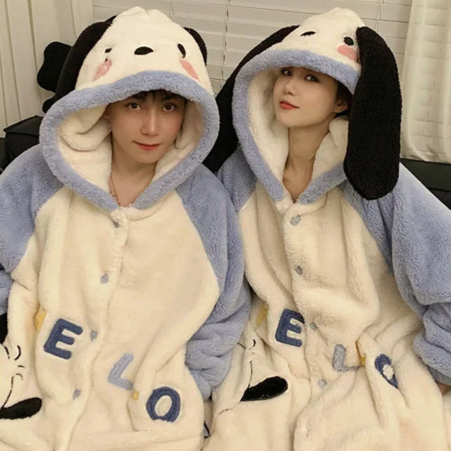 White Dog Couples Onesies