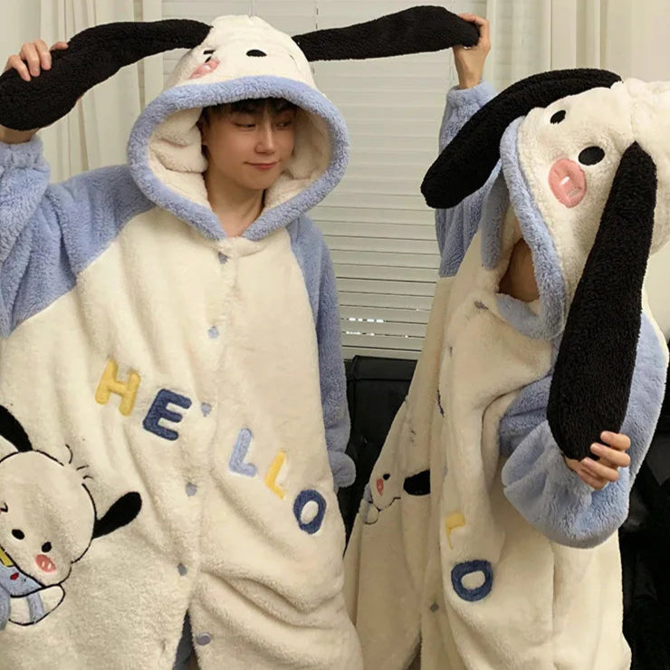 White Dog Couples Onesies