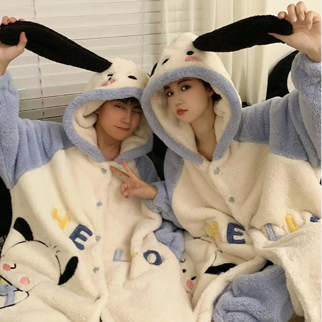 White Dog Couples Onesies