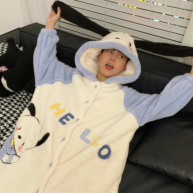 White Dog Couples Onesies