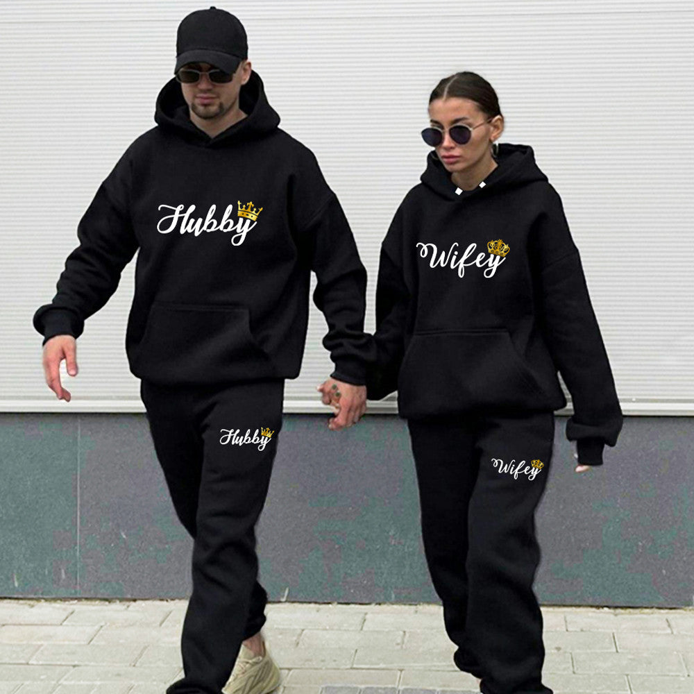 Wifey Hubby matching couple tracksuits