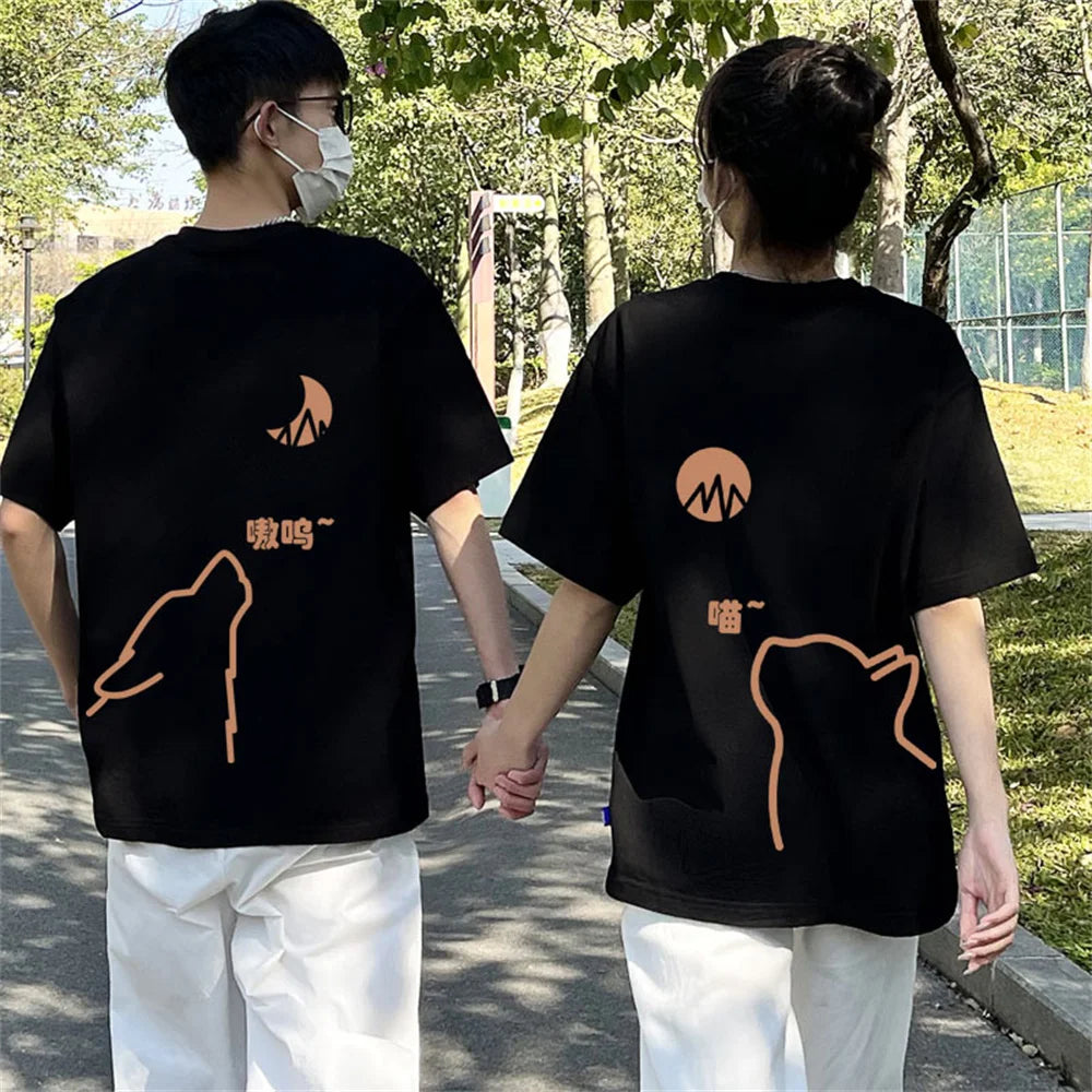 Wolf Cute Couple Shirts