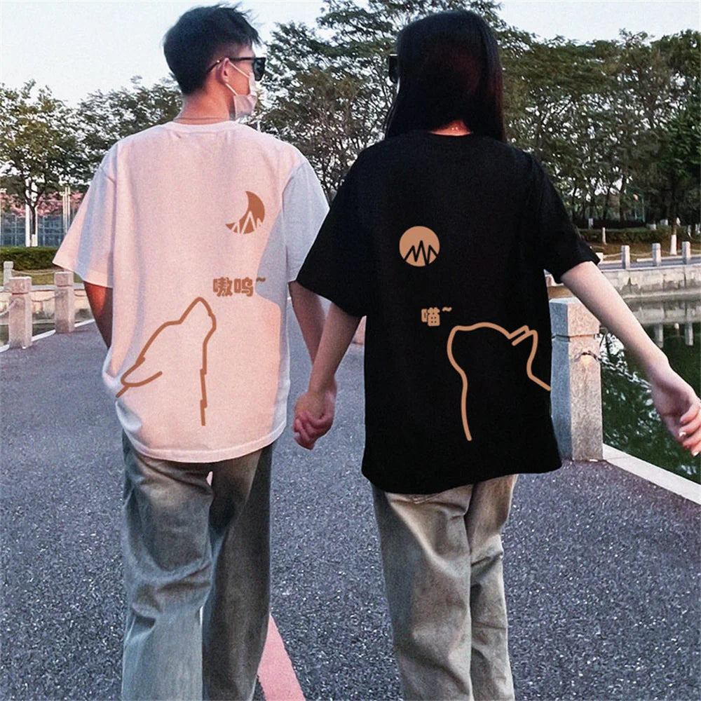 Wolf Cute Couple Shirts