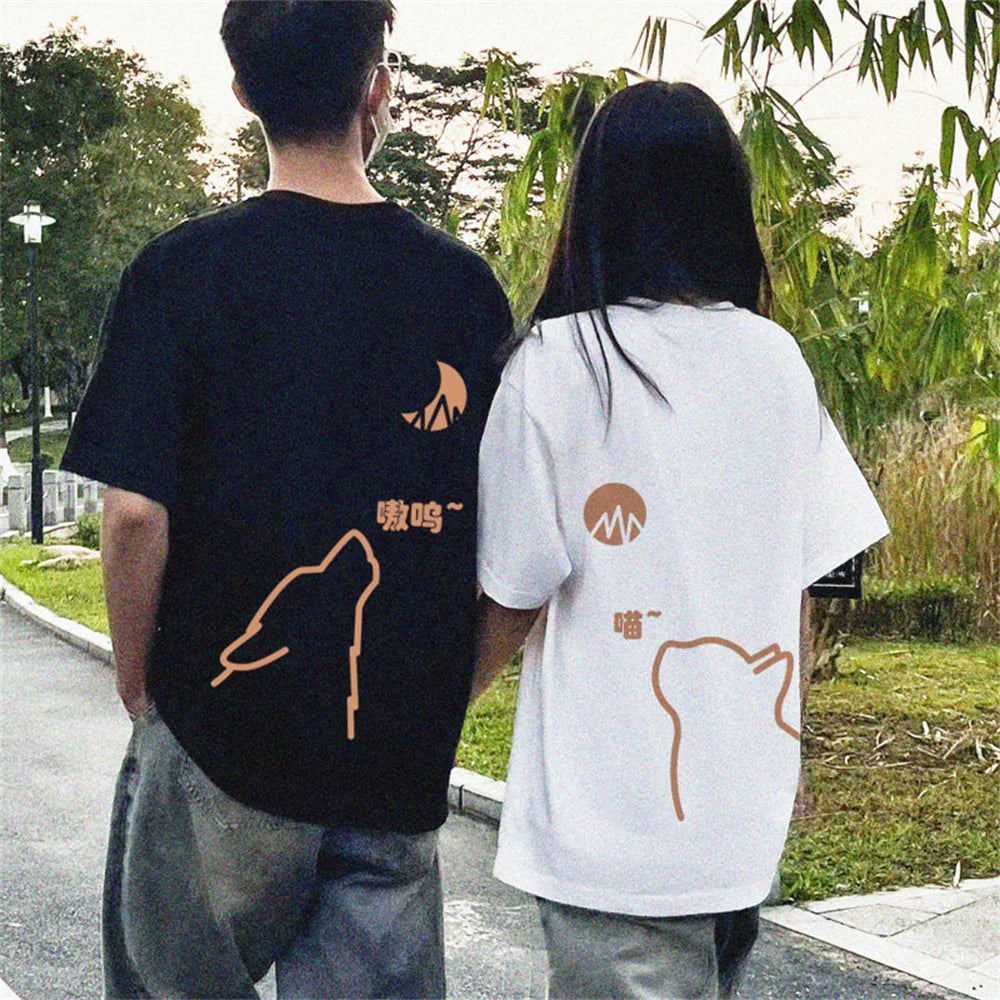 Wolf Cute Couple Shirts