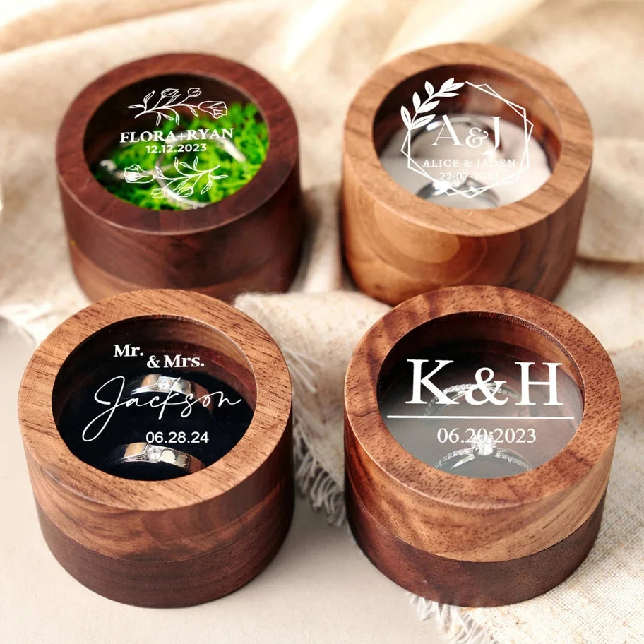 Wood Wedding Ring Box