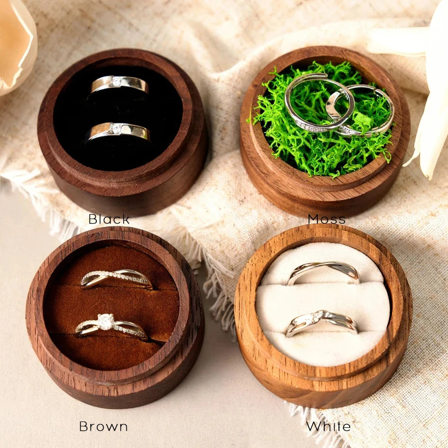 Wood Wedding Ring Box