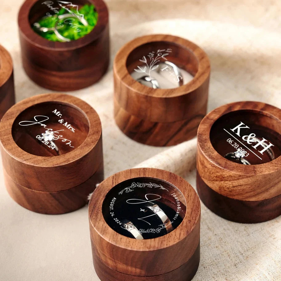 Wood Wedding Ring Box