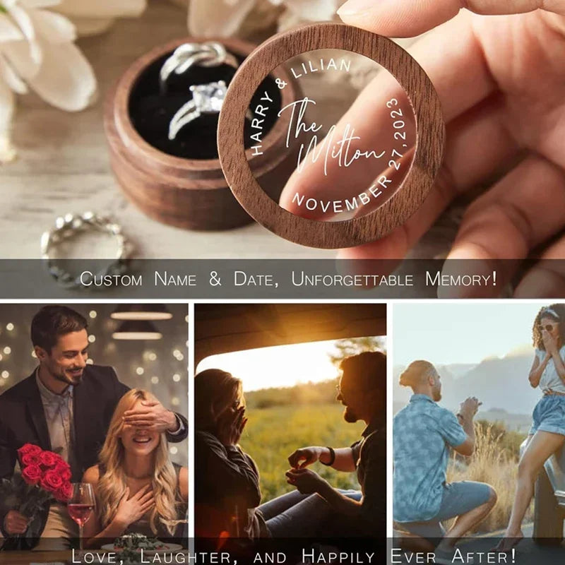Wood Wedding Ring Box