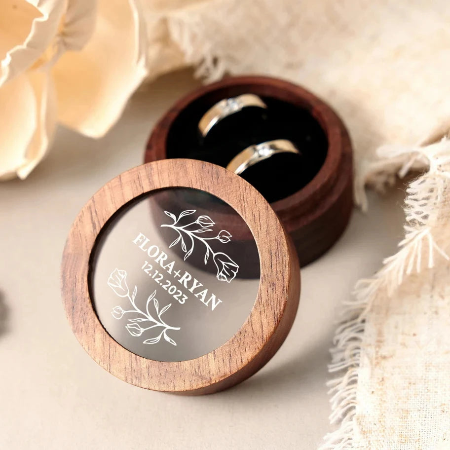 Wood Wedding Ring Box