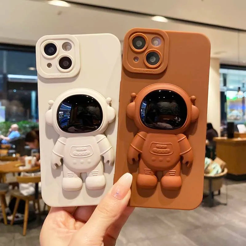 3D Bracket Astronaut Silicone iPhone Case, iPhone 11 / White 3D Bracket Astronaut Silicone iPhone Case, iPhone 11 / White