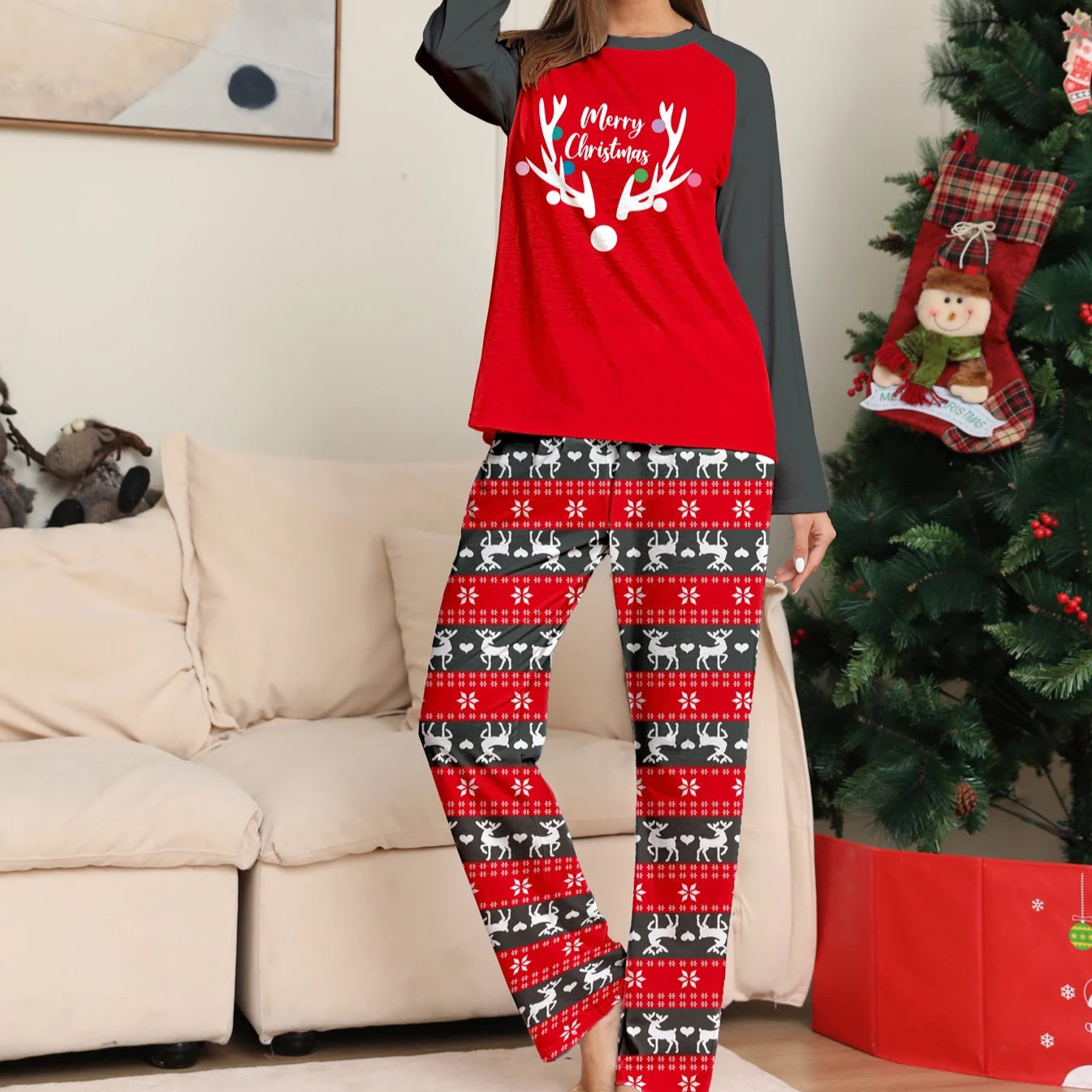 Black and Red Christmas Pajamas