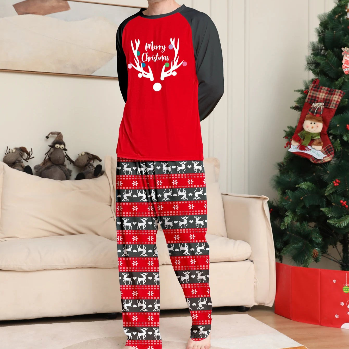 Black and Red Christmas Pajamas