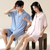 Blue Pink Couple Pajamas