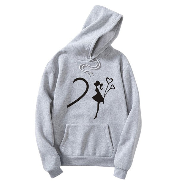 Couple hoodies kiss