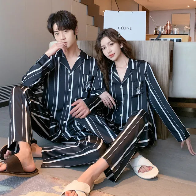 Couples Pajamas Set Stripe