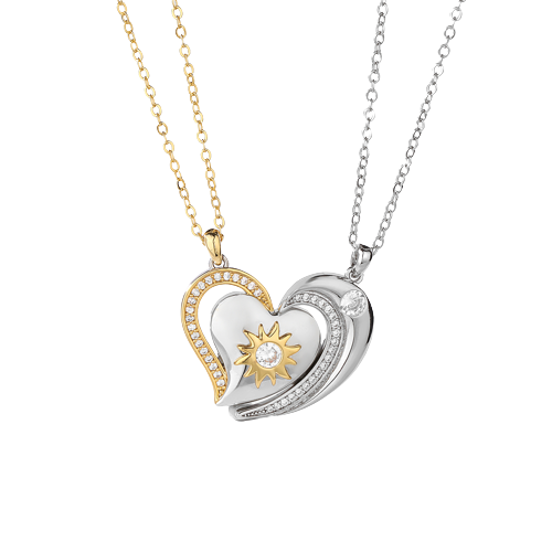 Half Heart Necklace for Couples