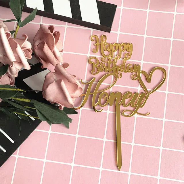 Happy Birthday Husband Cake Topper