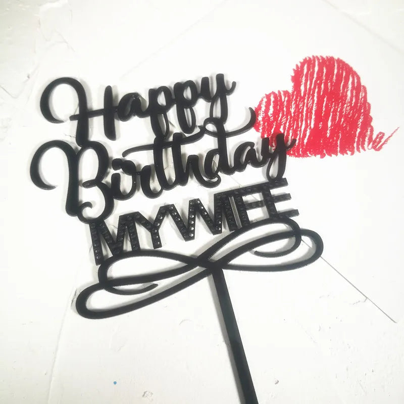 Happy Birthday Husband Cake Topper