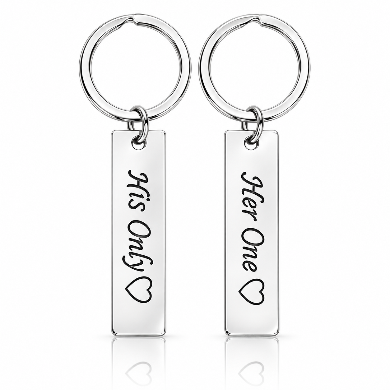 Her One His Only Couple Keychain
