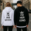 Black and White King Queen Hoodies