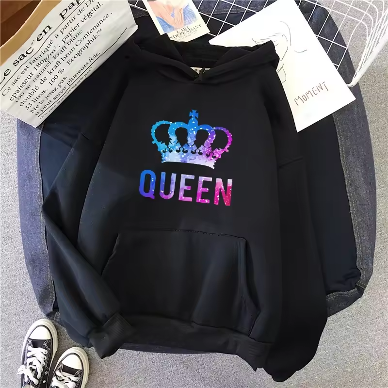 King Queen Hoodies for Couples