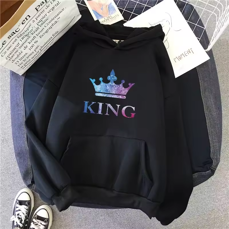 King Queen Hoodies for Couples