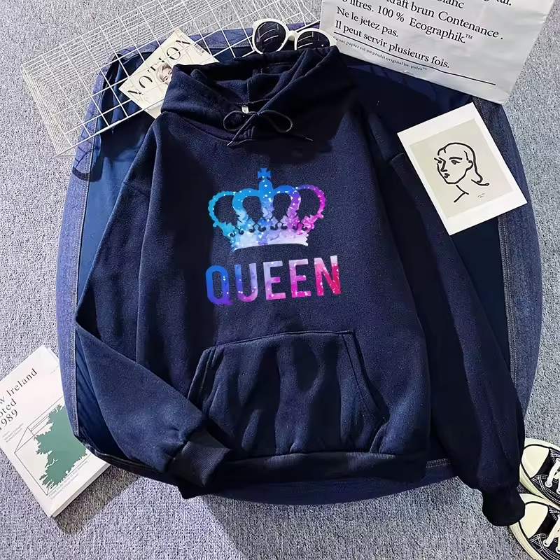 King Queen Hoodies for Couples