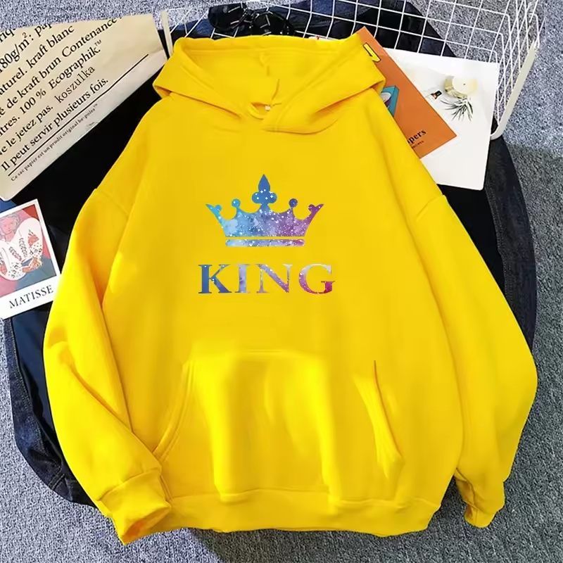 King Queen Hoodies for Couples