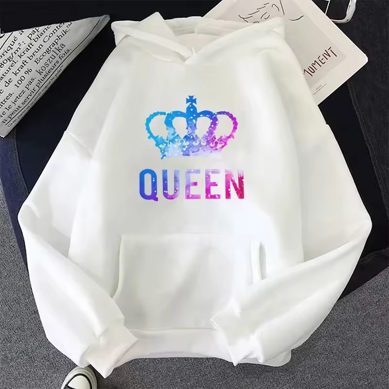 King Queen Hoodies for Couples