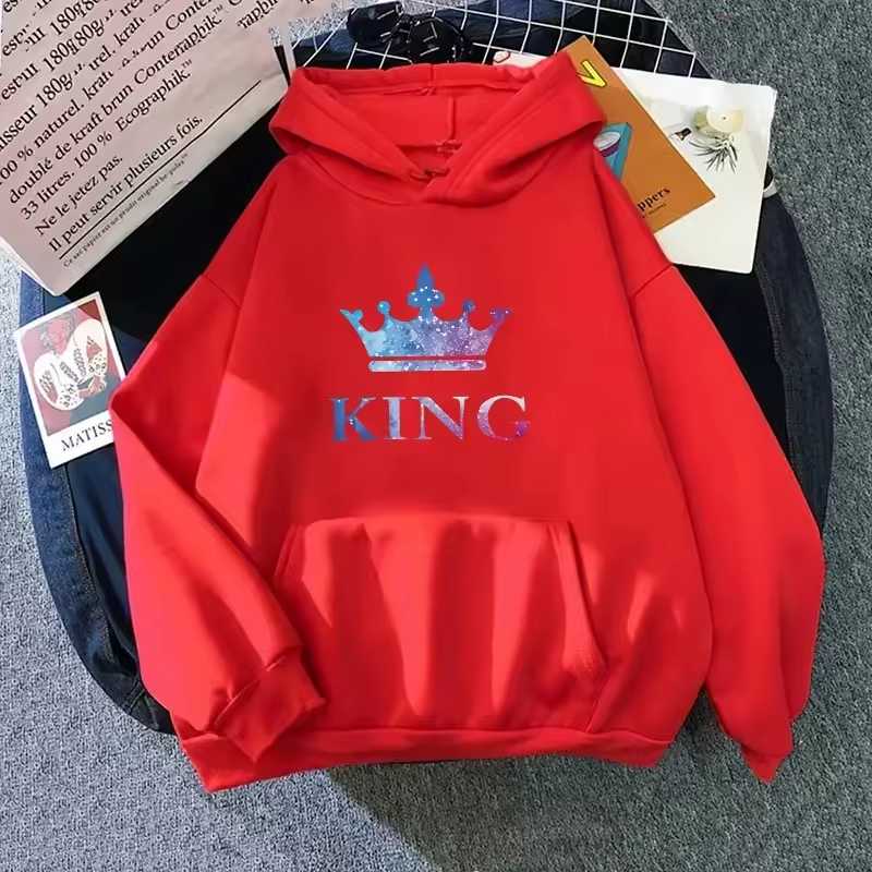 King Queen Hoodies for Couples