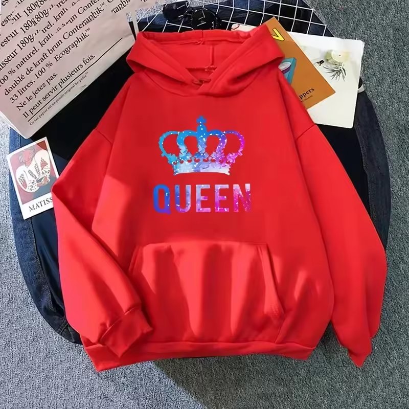 King Queen Hoodies for Couples