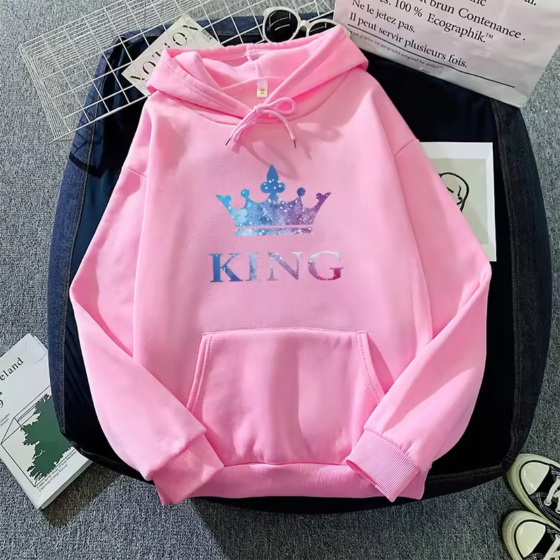 King Queen Hoodies for Couples