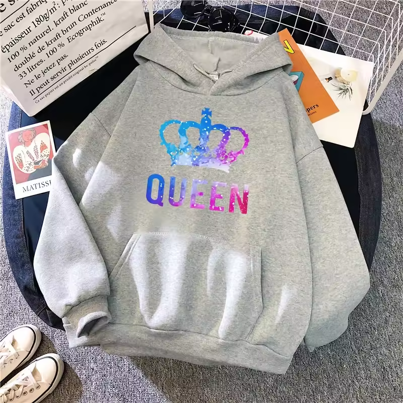 King Queen Hoodies for Couples