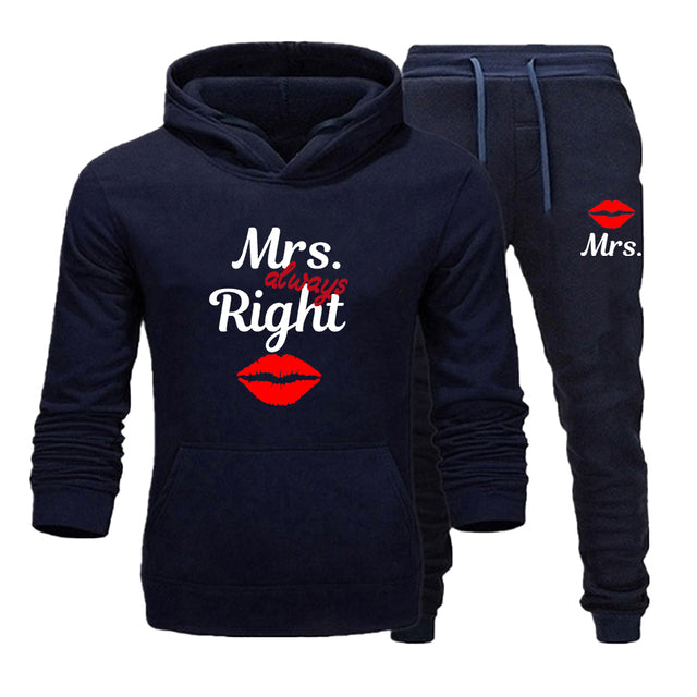 Mrs mr right tracksuits