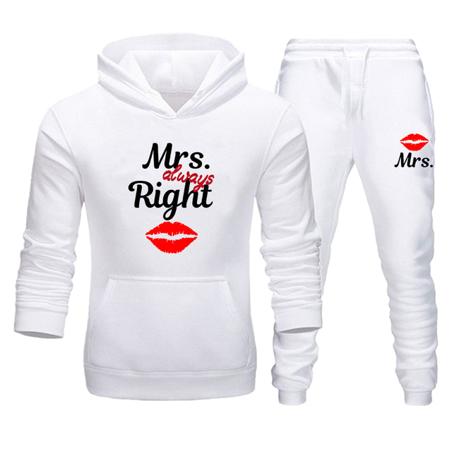 Mrs mr right tracksuits
