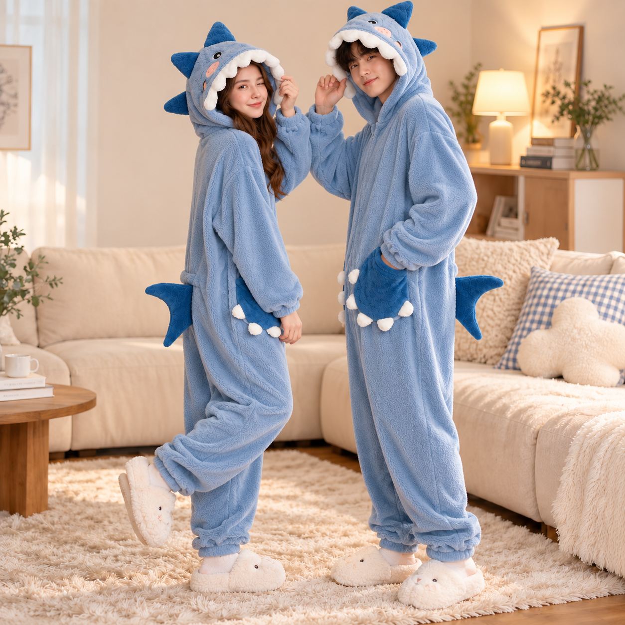 Shark couple onesies