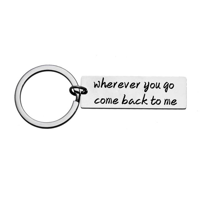 Wherever You Go Come Back to Me Keychain