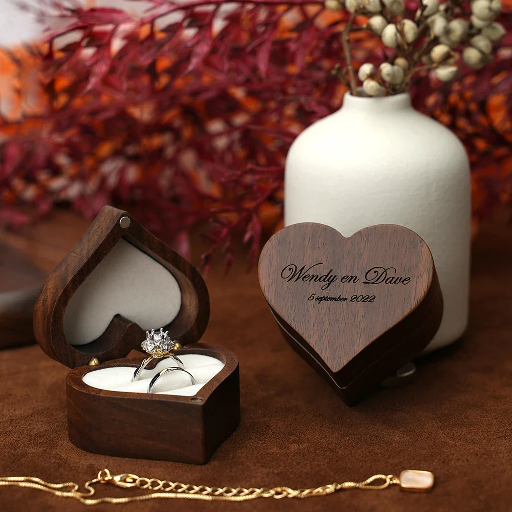 Wooden Engagement Ring Box