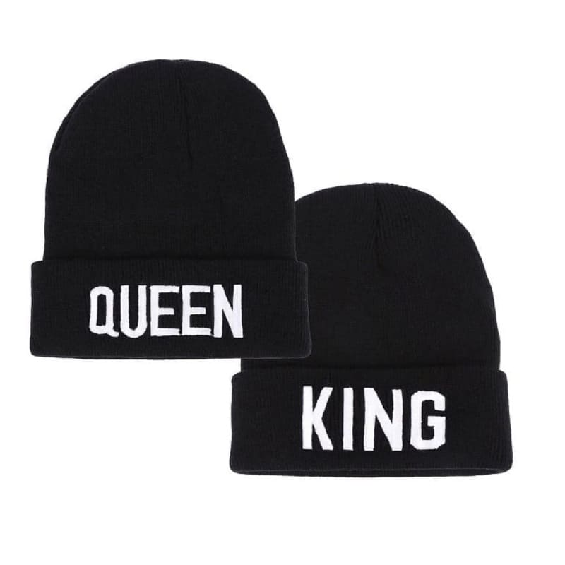 King and queen matching beanies