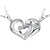 Silver Half Heart Necklace for Couples