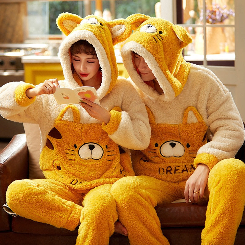Onesies His And Hers Matching Sleepwear Couple Cat Dream