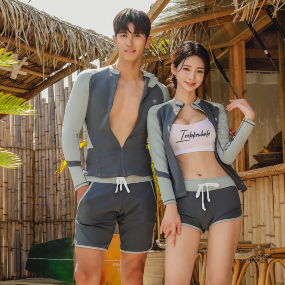 Couple top swimming costume